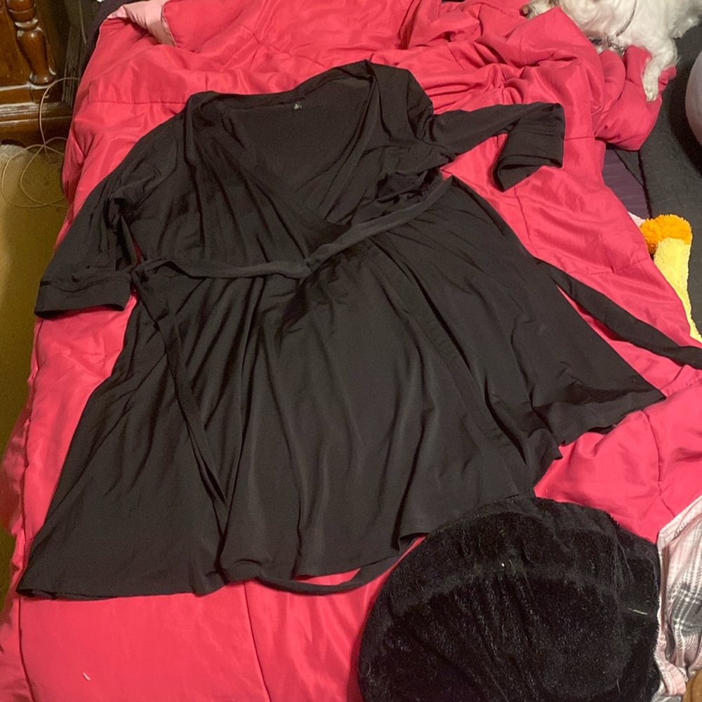 Dressy low cut torrid dress with waist strap